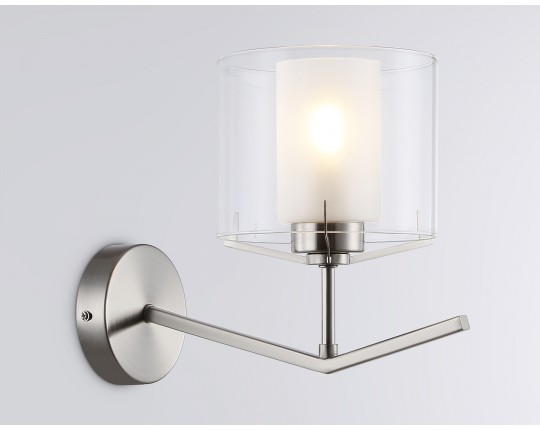  Настенный светильник LH57004 SN/FR никель/белый матовый E14 max 40W 280*150*220