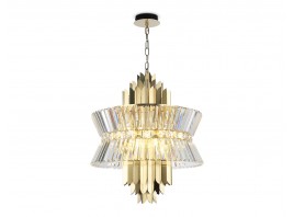  Подвесная люстра с хрусталем LH41017/12 BS/CL латунь/прозрачный E14*12 max 40W D560*660