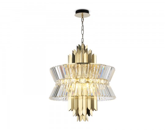  Подвесная люстра с хрусталем LH41017/12 BS/CL латунь/прозрачный E14*12 max 40W D560*660