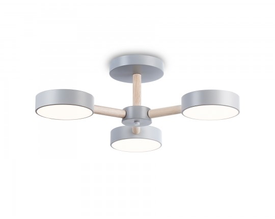  Подвесной светодиодный светильник с пультом FL4822/3 GR серый 3000K-6400K 40W D580*160 (ПДУ ИК)