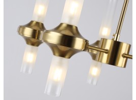  Люстра со стеклянными плафонами на штанге LH55358/10 BS/CL латунь/прозрачный G9/10 max 30W D550*690