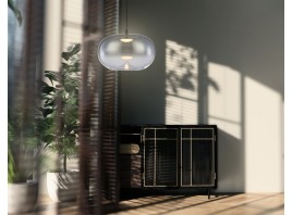  Подвесной светодиодный светильник LH11082 BK/SM черный/дымчатый 4W 3000K D180*130