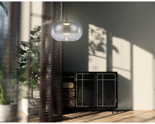  Подвесной светодиодный светильник LH11082 BK/SM черный/дымчатый 4W 3000K D180*130