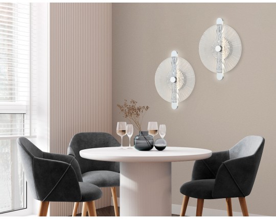  Настенный светодиодный светильник LH31141 СH/CL хром/прозрачный 13W 3000K 280*70*350