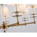  Подвесная люстра с абажурами и хрусталем LH71023/7 BS/WH латунь/белый E14*7 max 40W D820*1130