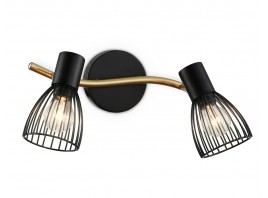  Настенно-потолочный спот в стиле лофт TR8660/2 BK/GD черный/золото E14/2 max 60W 330*100*170