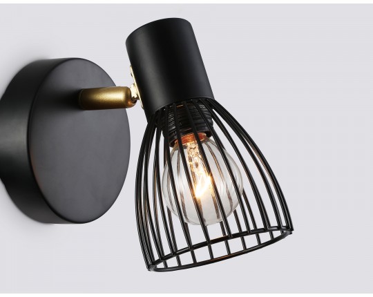  Настенно-потолочный спот в стиле лофт TR8659 BK/GD черный/золото E14 max 60W 160*100*145