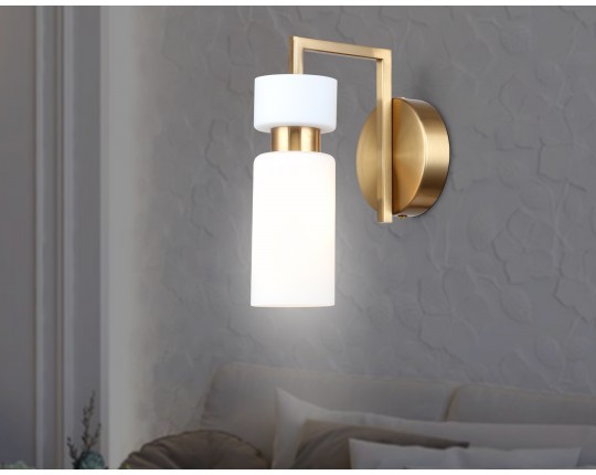  Настенный светильник LH56130 BS/FR латунь/белый матовый E14 max 40W 150*100*210