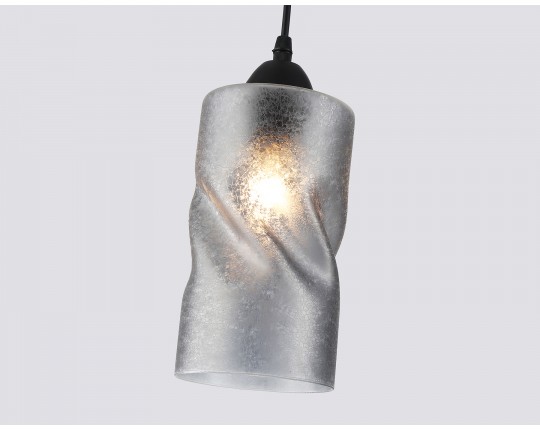  Светильник подвесной со стеклянным плафоном TR3413 BK черный E27 max 60W D110*1000