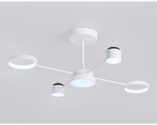  Потолочный светодиодный светильник с пультом FL51631/4+1 WH белый 3000K-6400K 48W 910*745*300 (ПДУ ИК)