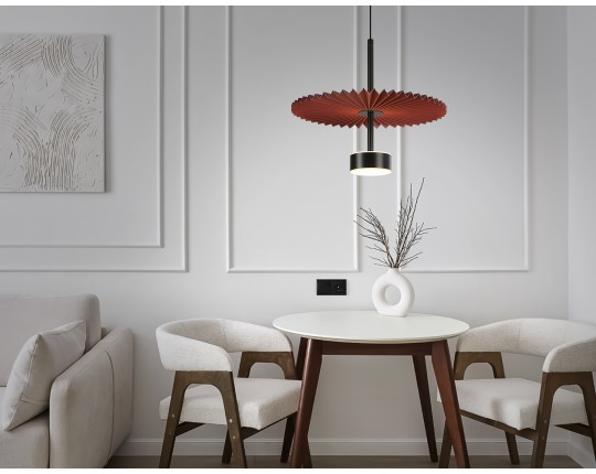  Подвесной светодиодный светильник LH72613 BK/RD черный/красный 6W 3000K D300*260-1770