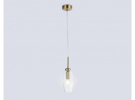  Подвесной светильник LH55208 BS/CL латунь/прозрачный E14 max 40W D80*270