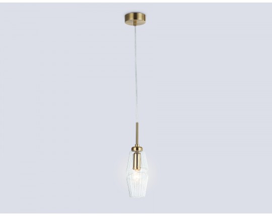  Подвесной светильник LH55208 BS/CL латунь/прозрачный E14 max 40W D80*270