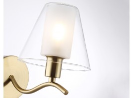  Настенный светильник LH57095 BS/FR латунь/белый матовый E14 max 40W 230*140*200