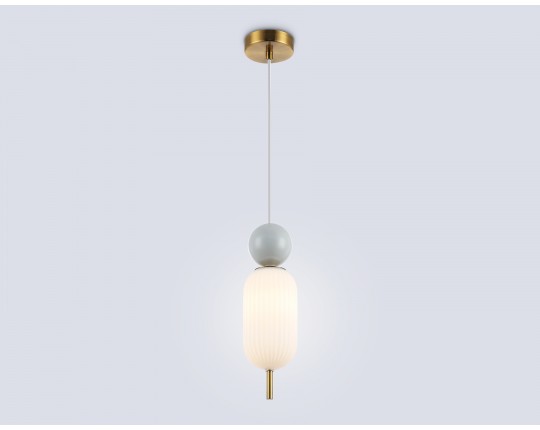 Подвесной светильник LH53101 BS/GR/FR латунь/серый/белый матовый G9 max 28W D100*330