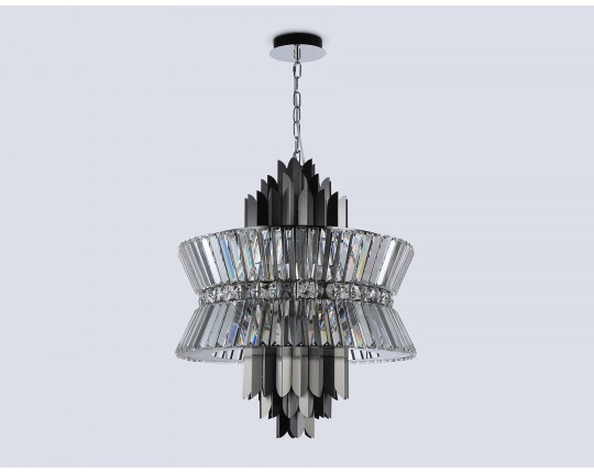  Подвесная люстра с хрусталем LH41020/12 BK/CL черный/прозрачный E14*12 max 40W D560*660