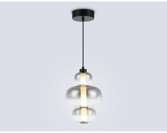  Подвесной светодиодный светильник LH11057 BK/SM черный/дымчатый 18W 3000K D230*350