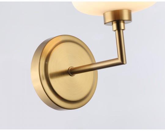  Настенный светильник LH53021 BS/FR латунь/белый матовый G9 max 40W 195*120*230