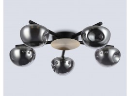  Потолочный светодиодный светильник LH12009/5 BK/GD/SM черный/золото/дымчатый 30W 3000K D790*180