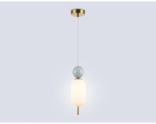  Подвесной светильник LH53101 BS/GR/FR латунь/серый/белый матовый G9 max 28W D100*330