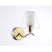  Настенный светильник LH57095 BS/FR латунь/белый матовый E14 max 40W 230*140*200