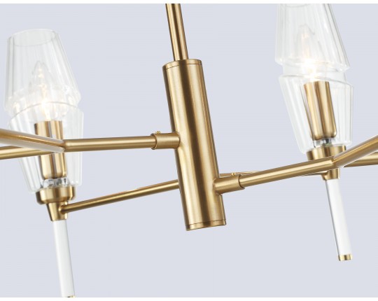  Люстра на штанге LH55201/6 BS/CL латунь/прозрачный E14*6 max 40W D660*520