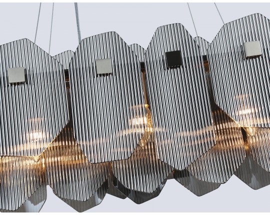  Подвесной светильник LH31205/12 SN/SM сатин никель/дымчатый E14*12 max 40W 1000*340*270