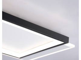  Настенно-потолочный светодиодный светильник с пультом FA7723 WH/BK белый/черный 3000K-6400K 82W 500*500*70 (ПДУ РАДИО 2.4G)