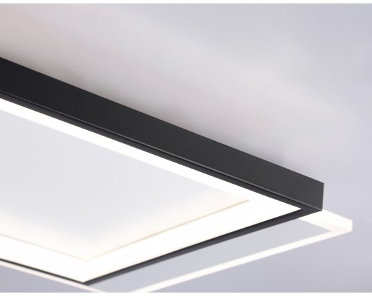  Настенно-потолочный светодиодный светильник с пультом FA7723 WH/BK белый/черный 3000K-6400K 82W 500*500*70 (ПДУ РАДИО 2.4G)