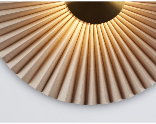  Настенный светодиодный светильник LH72643 BR/WH латунь/бежевый 6W 3000K D300*100