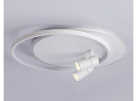  Настенно-потолочный светодиодный светильник с пультом FL51391/1+2 WH белый 3000K-6400K 65W 560*480*120 (ПДУ РАДИО 2.4G)