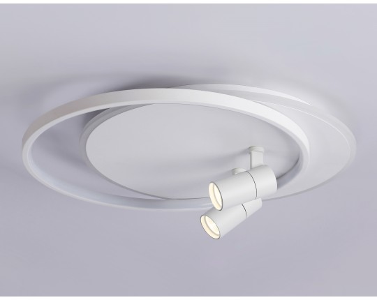  Настенно-потолочный светодиодный светильник с пультом FL51391/1+2 WH белый 3000K-6400K 65W 560*480*120 (ПДУ РАДИО 2.4G)