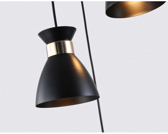  Светильник подвесной в стиле лофт TR8470/3 BK/FGD черный/золото E27/3 max 60W D340*1000
