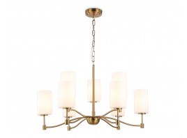  Подвесная люстра LH56054/6+3 BS/FR латунь/белый матовый E14*9 max 40W D765*1060