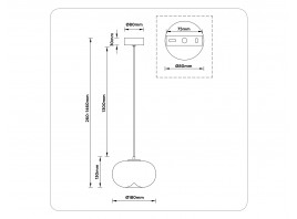  Подвесной светодиодный светильник LH11083 BS/TI латунь/янтарь 4W 3000K D180*130