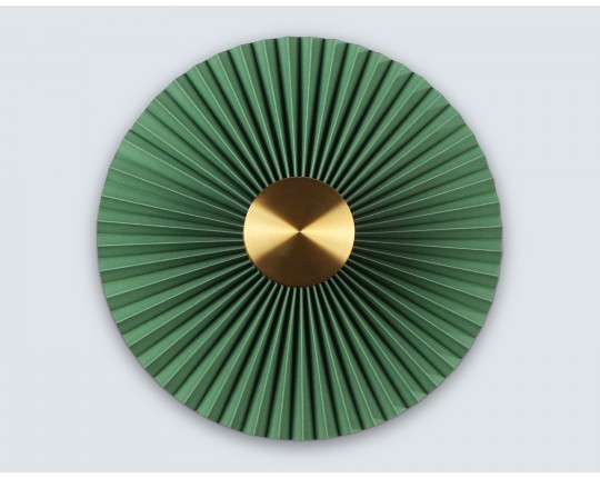  Настенный светодиодный светильник LH72649 BK/GR латунь/зеленый 6W 3000K D300*100