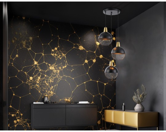  Светильник подвесной TR8505/3 BK/CP черный/медь E27/3 max 60W D410*1000