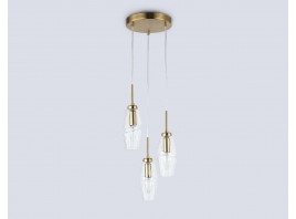  Подвесной светильник LH55210/3 BS/CL латунь/прозрачный E14*3 max 40W D240*470