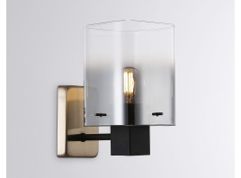  Настенный светильник LH57045 BK/DBS/SM черный/темная латунь/дымчатый E14 max 40W 195*110*185