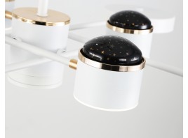  Люстра светодиодная на штанге FL51627/9+4 WH/FGD белый/золото 132W 3000-6000K D850*370 (без ПДУ)