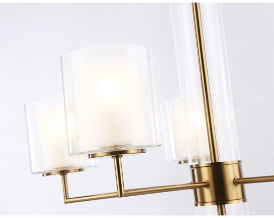  Подвесная люстра LH56011/5 BS/FR латунь/белый матовый E14*5 max 40W D640*1260