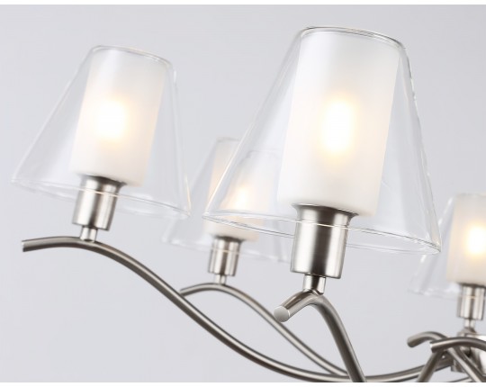  Подвесная люстра LH57083/7 SN/FR никель/белый матовый E14/7 max 40W D840*790