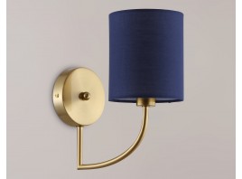  Настенный светильник с абажуром LH71275 BS/DB латунь/темно синий E14 max 40W 225*120*250