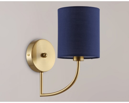  Настенный светильник с абажуром LH71275 BS/DB латунь/темно синий E14 max 40W 225*120*250