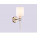  Настенный светильник с абажуром LH72375 DBS/WH темная латунь/белый E14 max 40W 190*120*370