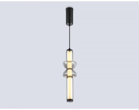  Подвесной светодиодный светильник LH11021 BK/SM черный/дымчатый 17W 3000K D120*435