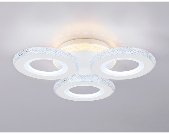  Потолочный светодиодный светильник с пультом FA8866/3 WH белый 3000K-6400K 38W 390*360*80 (ПДУ ИК)