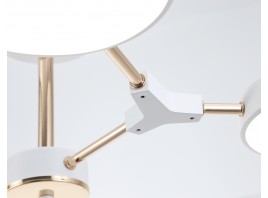  Люстра светодиодная на штанге FL516333/6 WH/FGD белый/золото 108W 3000-6000K D780*210 (без ПДУ)