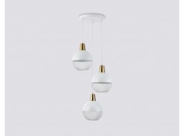  Светильник подвесной TR8503/3 WH/CP белый/медь E27/3 max 60W D410*1000