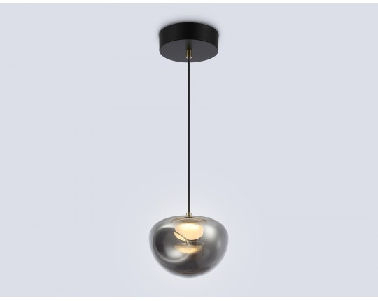  Подвесной светодиодный светильник LH12001 BK/GD/SM черный/золото/дымчатый 6W 3000K D180*145